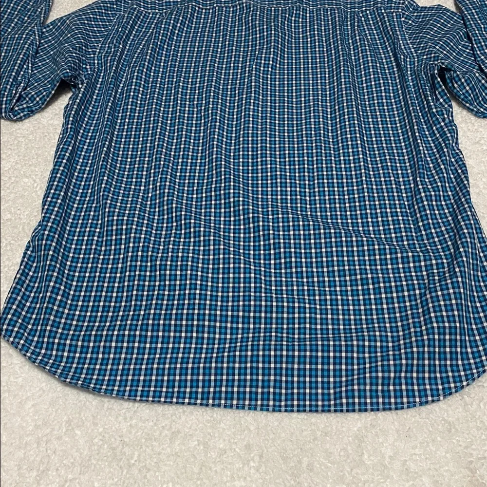 J.Crew Mens size large blue plaid button down long sleeve shirt